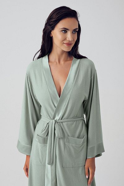 Artış Flexible Viscous Women's Dressing Gown - Long Sleeve, Short