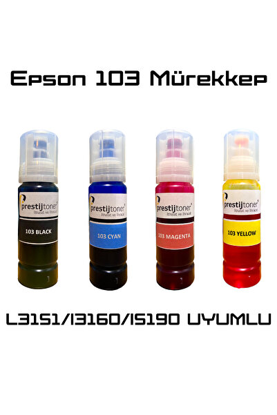 FORPRİNT Epson 103 Uyumlu Mürekkep 4x70ml L3151/l3160/l5190