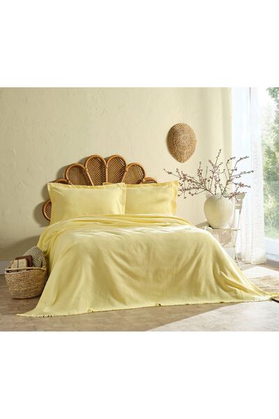 Doqu Home Лилия Единичен жълт пике комплект