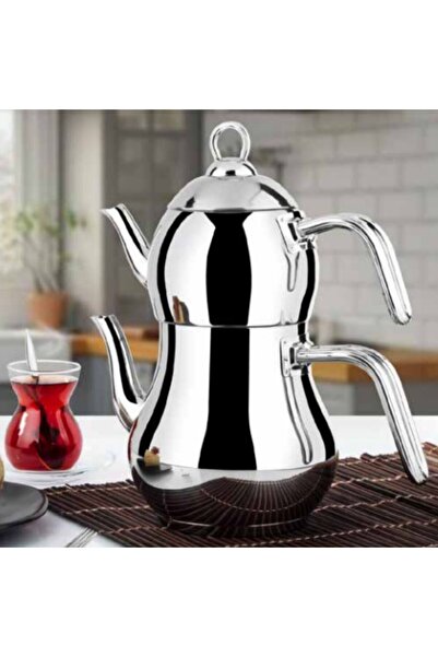 Remetta Elite Silver Aile Boy Çelik Çaydanlık