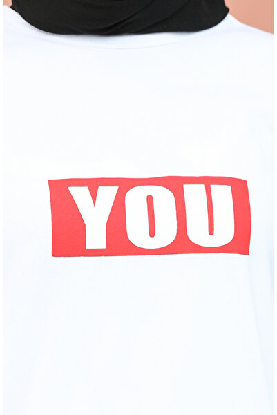 sefamerve White Printed Tunic 6019-03