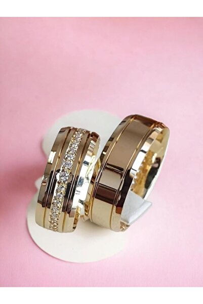 Alyans Gümüş Evi 7 Mm Taşlı Bay Alyans