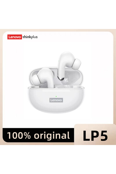 LENOVO Lenovo LP5 TWS Bluetooth Earphone 9D Stereo HiFi Sports Waterproof Wireless Earbuds for iPhone 13...