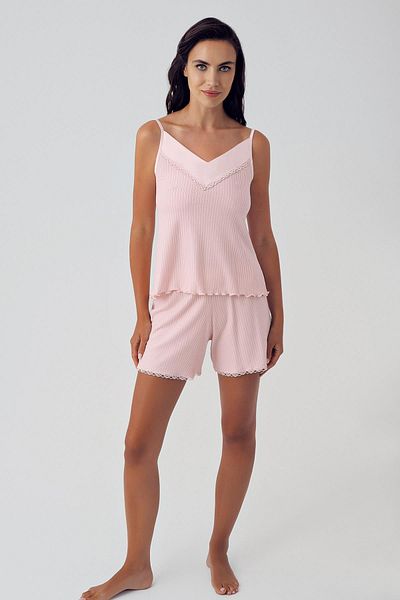 Artış Flexible Viscose Women's Pajama Set - Strappy Shorts