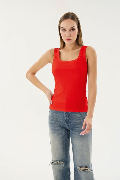 Sevim 16157 Model Women's Fittili Square Collar Sleeveless T-shirt