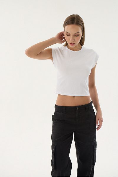 Sevim 16153 Tricou cu mânecă joasă pentru femei