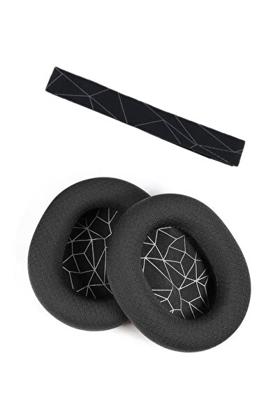 Schulzz Steelseris Arctis 3 5 Uyumlu Yedek Kafa Bandı Ve Kulaklık Pedi Set Ku...