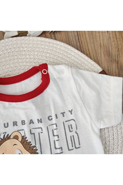 Bebella Gray 2-Piece Set for Baby Boy Girl - Short Sleeve Summer Printed Gift Top and Bottom Set 6-18 Months