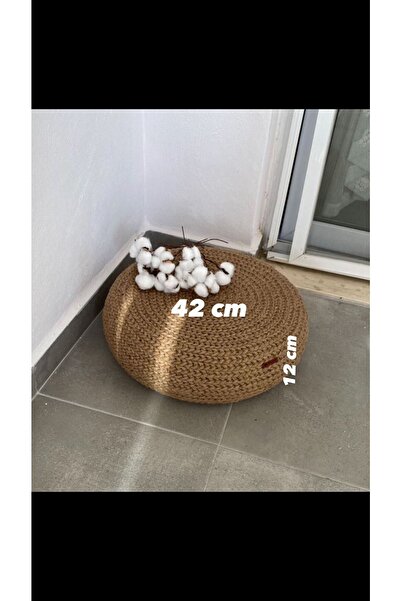 Hayal Home Dekoratif Hasır Puf Minder(EBAT42X12)