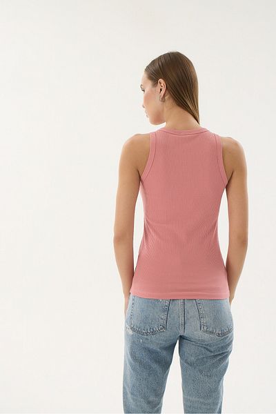 Sevim 16156 Model Women's Corded Closed Neck T-shirt
