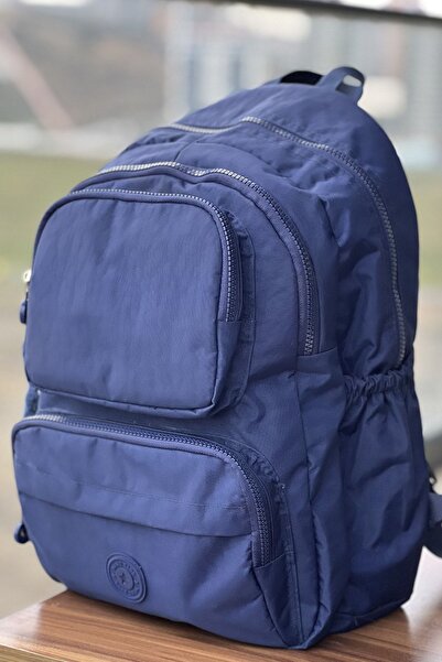 NEMO BAGS Unisex Lacivert Sırt Çantası Okul Çantası Laptop Ve Seyahat Çantası Su Geçirmez Spor Çanta 40x30x15