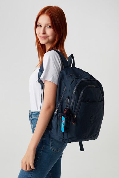 NEMO BAGS حقيبة مدرسية للجنسين باللون الأزرق الداكن حقيبة ظهر للكمبيوتر المحم...