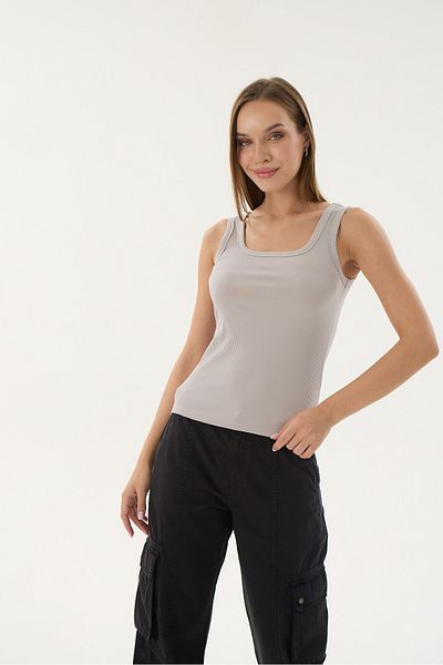 Sevim 16157 Tricou fără mâneci pentru femei, cu gât pătrat, fittili
