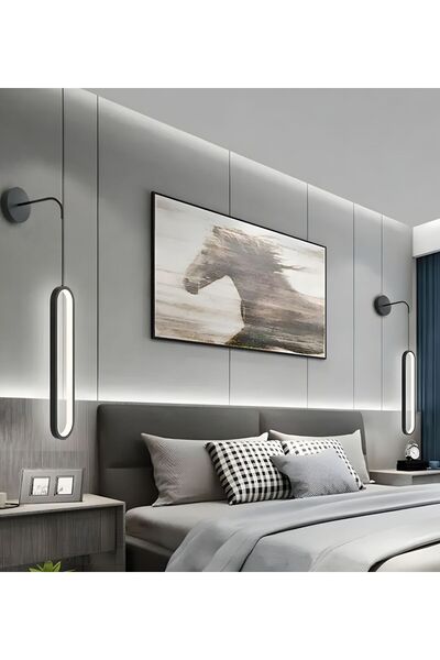 RONİSU AYDINLATMA Yatak Odası Başucu Duvar Aplik İskandinav Koridor ve Merdiv...