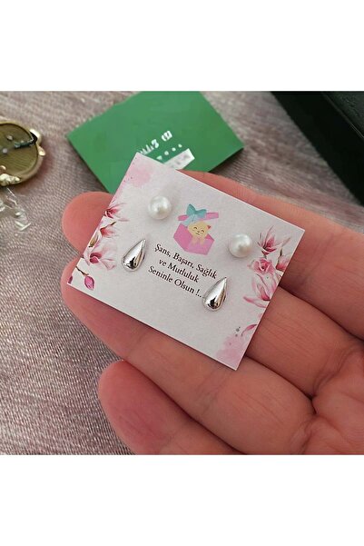 toptanhanem أقراط متدلية من الفولاذ بتصميم لؤلؤي - غير مشوهة ومضادة للحساسية