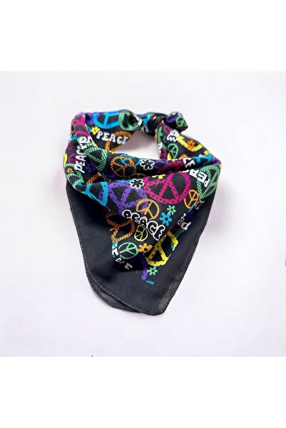 alsaccessories 100% Μπαντάνα με πολύχρωμο σχέδιο σε μαύρο