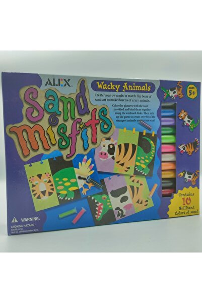 İnStore Kum Boyama Seti Simli-çılgın Hayvanlar