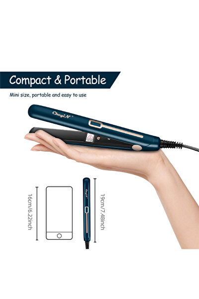 Choice Mini Professional 2 in 1 Portable Hair Curler Hair Straightener Flat Iron Hairs Straightening Cor...