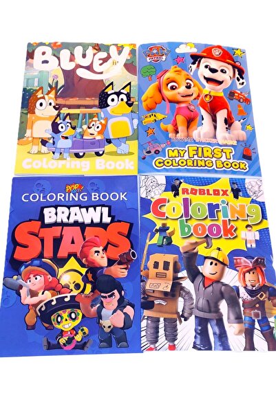 şahane parti Erkek Çocuk İçin   Boyama Kitabı Seti 4 Adet    (BOYAMA , STİCKE...