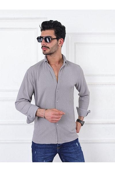 Alpha star Burümcük Collar Buttoned Sports Men's Shirt