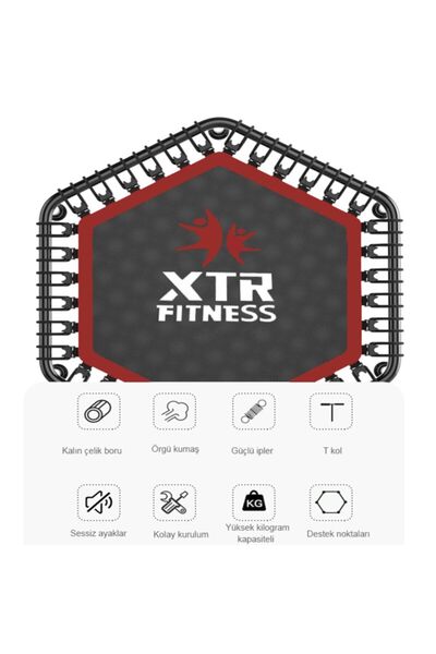 XTR Fitness Tutunmalı Trambolin Yeşil 106 Cm