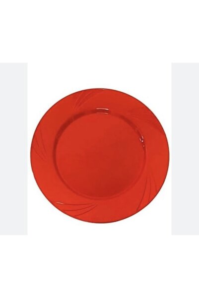 partideyince Mika Kristal Tabak 6'lı Kırmızı (22 cm)