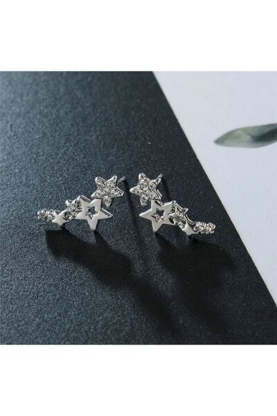 toptanhanem Yıldız Kümesi Çelik Küpe | Zarif ve Büyüleyici Takı