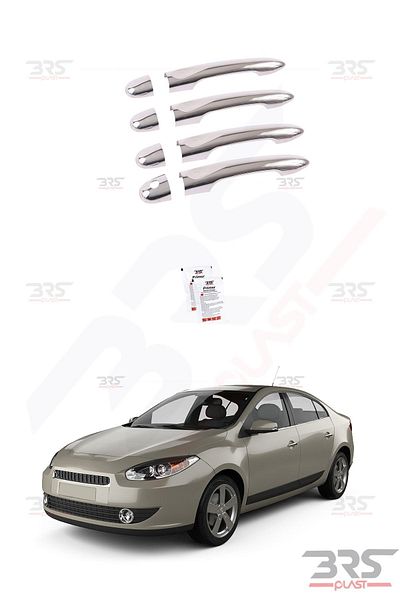 ServetDizaynOto رينو فلوينس 2010 وما فوق مقبض باب كروم 4 أبواب ستانلس ستيل