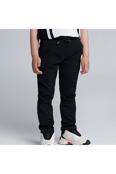 emrkıds Black Jogger Pants - Side Pocket, Elastic Waist and Baguette