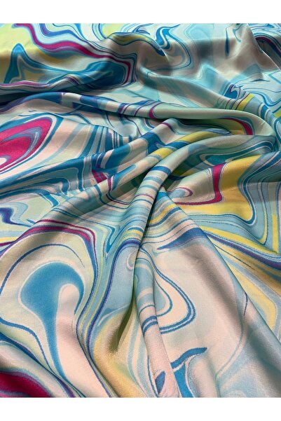 Nadirzade Kumaşçılık Özel Tasarım Ipek Pamuk Saten Elbiselik Kumaş (150 Cm En...