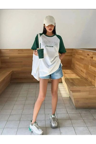 MOONBULL Μπλουζάκι Unisex Sports με στάμπα Reglan με μανίκια oversize