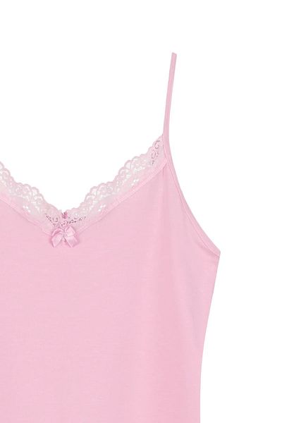 Miss Blue Moon 8000-1 Model V-Neck Lace Single Tank Top