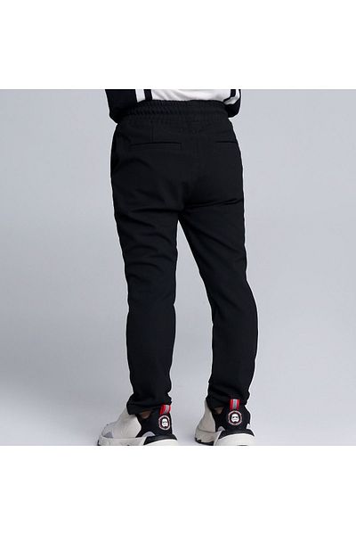 emrkıds Black Jogger Pants - Side Pocket, Elastic Waist and Baguette