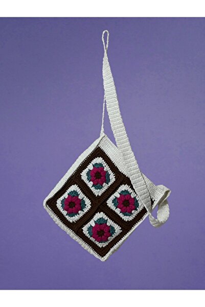 wolka Minimal Yandan Askılı %100 El Yapımı Kroşe Çanta