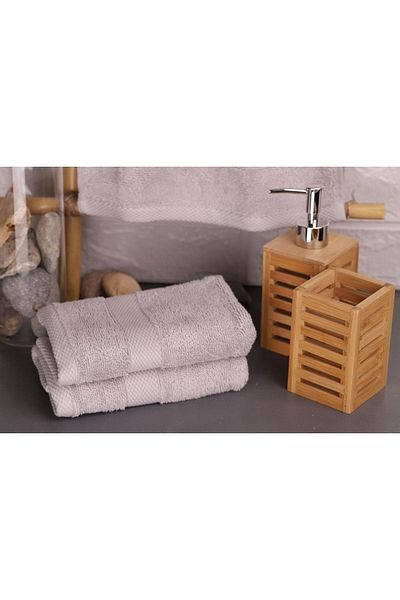 Bambum Home Bambum Cindy - 3-Piece Microcotton Hand Towel Gray 30x50cm