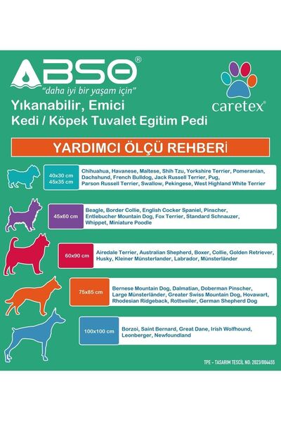 Careshop Abso 4 Katlı Yıkanabilir Emici Köpek Pedi Kahve Kemik Baskılı ( 100 X 100 Cm. )