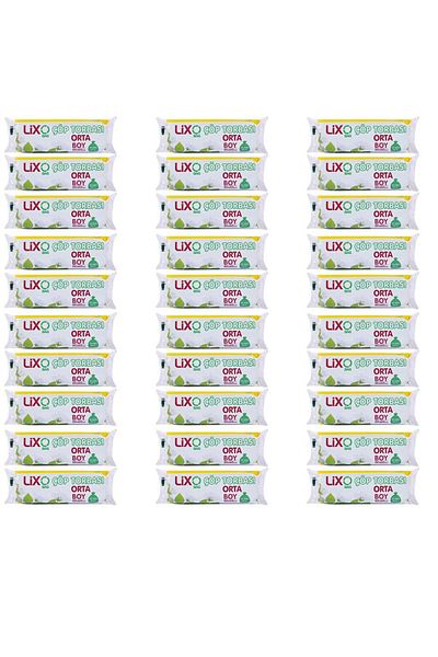 LİXOBAG Blue Garbage Bag - Medium Size (55X60 cm), 20 Rolls, 30 Packs, 30 Liters