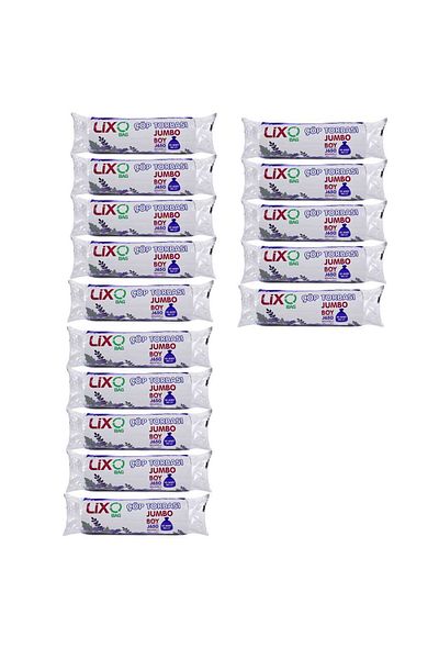 LİXOBAG J650 Jumbo Size Black Garbage Bag - 80X110 Cm, 10 Rolls, 15 Packs
