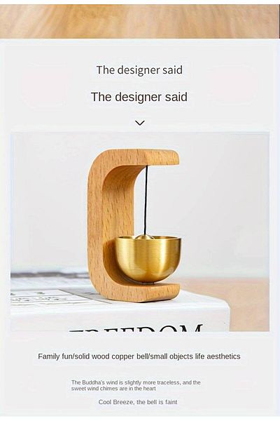 SYNOPE 1 τεμ. Ξύλινο κουδούνι πόρτας Dopamine Wind Chime Therapy Melody Outdoor Wood