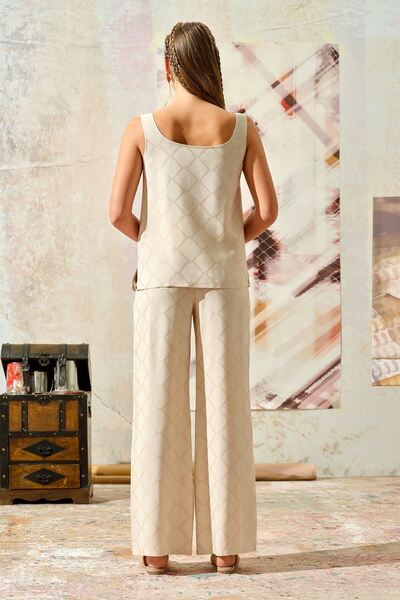 UPGRADE Μπλούζα αμάνικη βισκόζη σε μπεζ χρώμα