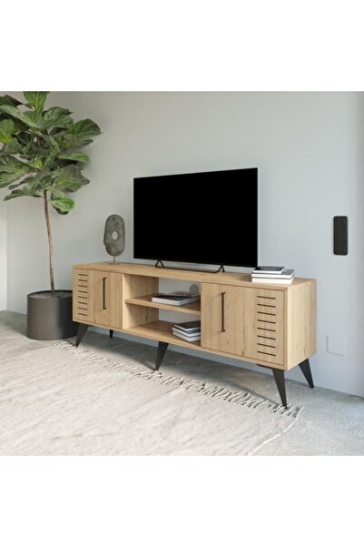 Bimossa D3510 Karla TV Sehpası 160 cm Sepet Raflı Dayanıklı Şık TV Ünitesi