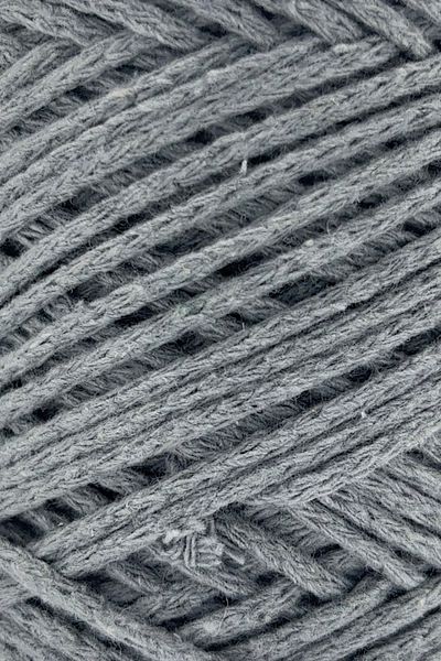 SENSY Premium Koton-Cotton Macrame 2mm Bag - Supla Lanyard, Chain Detailed, Light Gray