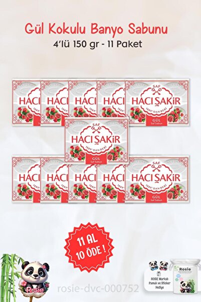 Hacı Şakir Hacı Şakir Rose Scented Bath Soap - 4 x 150 gr and ROSIE