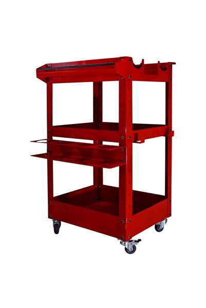 BRIO Hareketli Temizlik Tezgâhı Detailing Tezgahı Kırmızı
