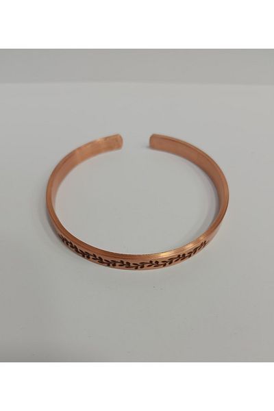 EldenEveBakır Ivy Branch Motif Copper Bracelet 6mm Lzrb0009-1