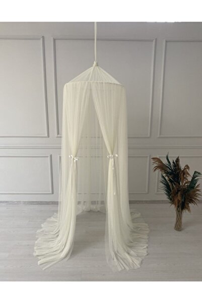 Pastelya Krem Tül Cibinlik Gölgelik Sineklik S Beden