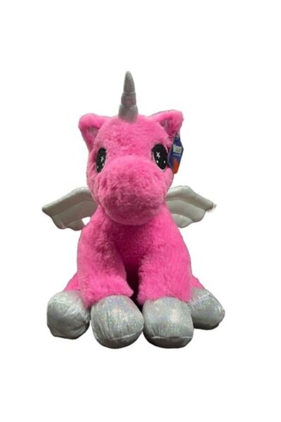Shem Parlak Kumaş Kanatlı Unicorn 35 Cm