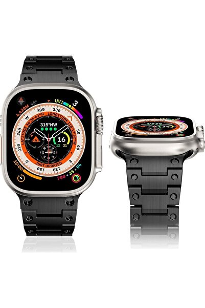 mimtec Apple Watch 4 5 6 7 8 9 10 Ultra 2 Se Uyumlu 42 44 45 46 49mm Kordon Paslanmaz Çelik Kordon Kayış