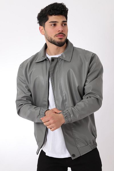 Stilkombin Faux Leather Elastic Waist Coat - PLDP 2984_60295
