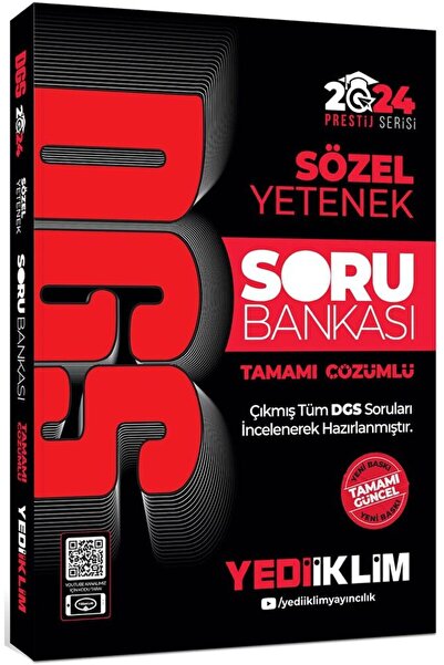 Yediiklim Yayınları 2024 Dgs Sözel Yetenek Tamamı Çözümlü Soru Bankası